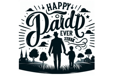 Happy Fathers Day calligraphy for be