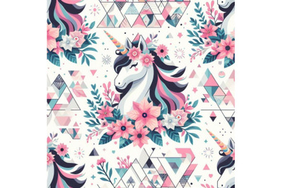 Unicorn with flowers