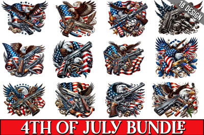 4Th Of July Clipart Bundle