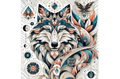 Beautiful decorative wolf