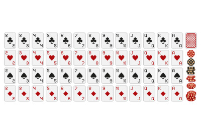 Pixel art poker. Pixelated 8 bit playing cards deck icons with clubs,