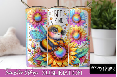 Bee Tumbler Wrap, Inspirational Quote Tumbler Sublimation