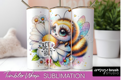 Bee Tumbler Wrap, Inspirational Quote Tumbler Sublimation