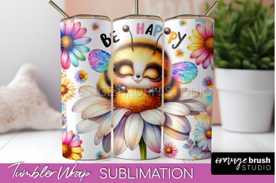 Bee Tumbler Wrap, Inspirational Quote Tumbler Sublimation