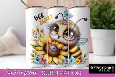 Bee Tumbler Wrap, Inspirational Quote Tumbler Sublimation