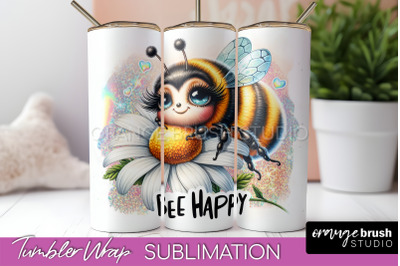 Bee Tumbler Wrap, Inspirational Quote Tumbler Sublimation