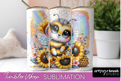 Bee Tumbler Wrap, Inspirational Quote Tumbler Sublimation