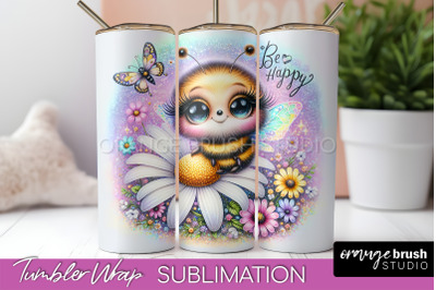 Bee Tumbler Wrap, Inspirational Quote Tumbler Sublimation