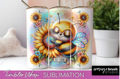 Bee Tumbler Wrap, Inspirational Quote Tumbler Sublimation