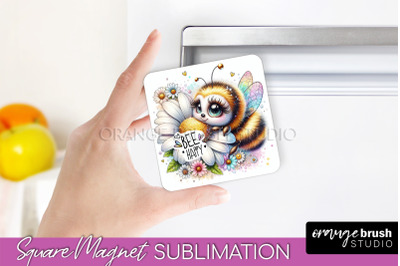 Bee Magnet Sublimation - Cute Bee Quote Magnet Design