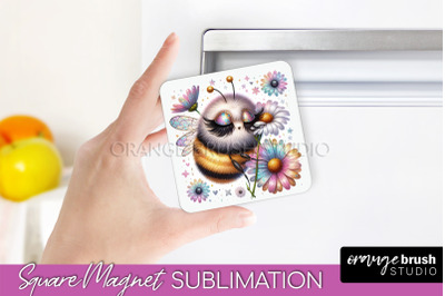 Bee Magnet Sublimation - Cute Bee Quote Magnet Design