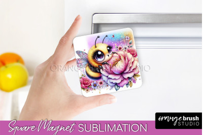 Bee Magnet Sublimation - Cute Bee Quote Magnet Design