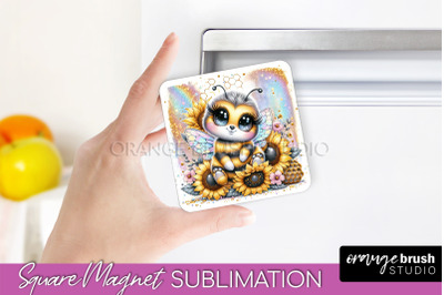 Bee Magnet Sublimation - Cute Bee Quote Magnet Design