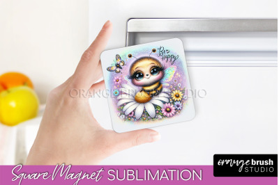 Bee Magnet Sublimation - Cute Bee Quote Magnet Design