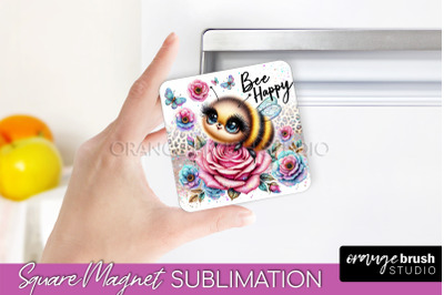 Bee Magnet Sublimation - Cute Bee Quote Magnet Design