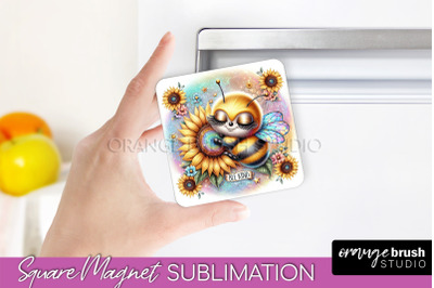 Bee Magnet Sublimation - Cute Bee Quote Magnet Design