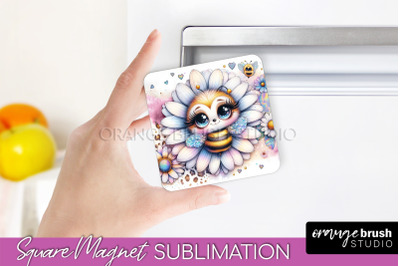 Bee Magnet Sublimation - Cute Bee Quote Magnet Design