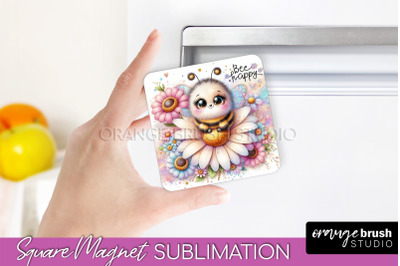 Bee Magnet Sublimation - Cute Bee Quote Magnet Design