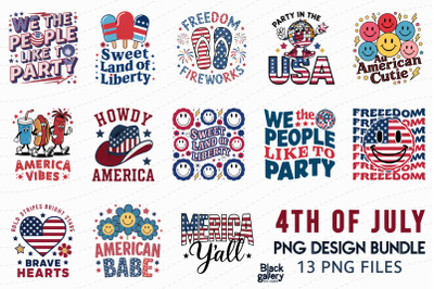 4th of July PNG Bundle