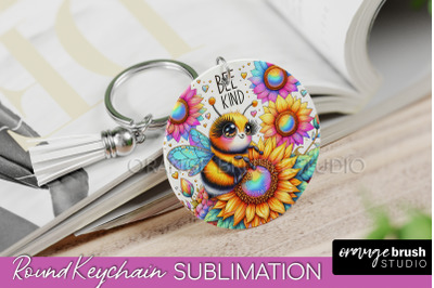 Bee Keychain - Summer Keychain Sublimation - Cute Bee