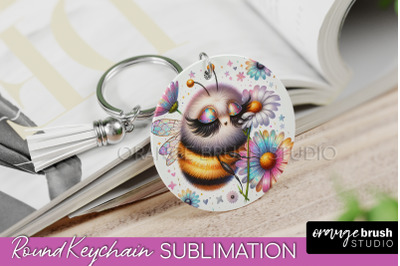 Bee Keychain - Summer Keychain Sublimation - Cute Bee