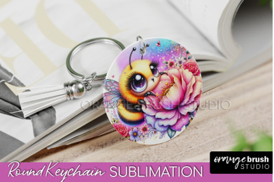 Bee Keychain - Summer Keychain Sublimation - Cute Bee