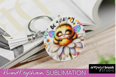 Bee Keychain - Summer Keychain Sublimation - Cute Bee