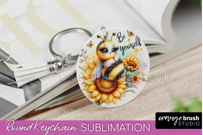 Bee Keychain - Summer Keychain Sublimation - Cute Bee