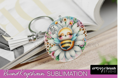 Bee Keychain - Summer Keychain Sublimation - Cute Bee