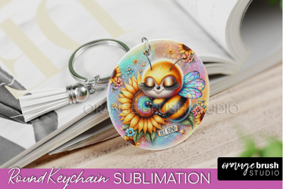 Bee Keychain - Summer Keychain Sublimation - Cute Bee