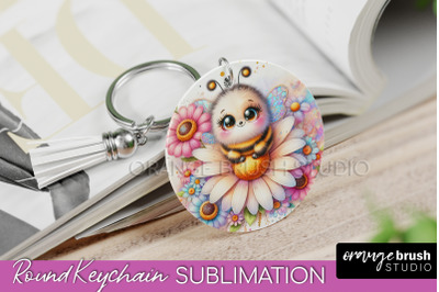 Bee Keychain - Summer Keychain Sublimation - Cute Bee