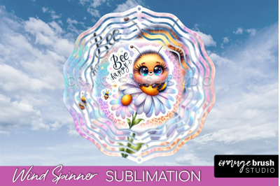 Bee Wind Spinner - Summer Flowers Spinner Sublimation