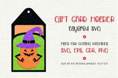 Halloween Pumpkin| Gift Card Holder | Paper Craft Template