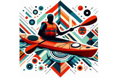 kayaker in canoe with a life vest and