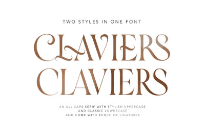 Claviers - Two Styles Serif