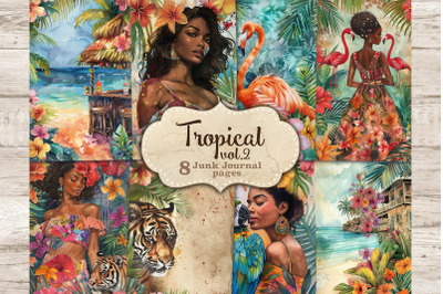 Tropical Ephemera | Junk Journal Paper Bundle