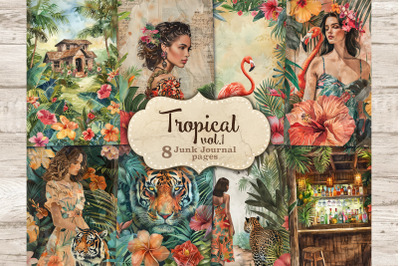 Tropical Junk Journal Page | Exotic Printable