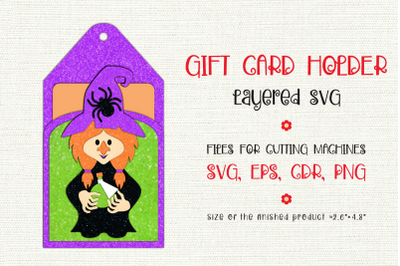 Halloween Witch | Gift Card Holder | Paper Craft Template