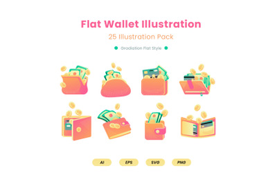 Flat Wallet - Illustration