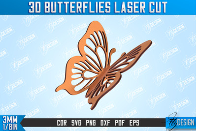 3D Butterflies | Summer Design | Decorative Butterflies | CNC File