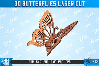 3D Butterflies | Summer Design | Decorative Butterflies | CNC File