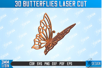 3D Butterflies | Summer Design | Decorative Butterflies | CNC File