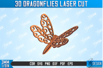 3D Dragonfly | Summer Design | Decorative Dragonfly | CNC File