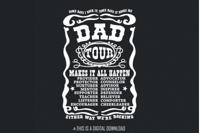 Fatherhood Tour PNG, Whiskey Dad Shirt Design, Happy Fathers Day, Vintage Label, Dad Quotes, Printable, Sublimation File, Digital Download