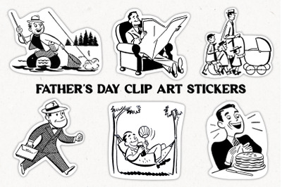 Father&amp;&23;039;s Day Clip Art Stickers