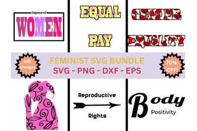 Feminist SVG Bundle, Women SVG Clipart, Inspirational SVG, Good Vibes