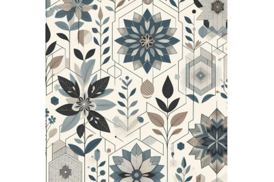 Dusty Blue Floral Graphics