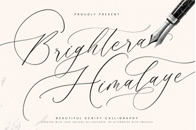 Brightera Himalaye - Beautiful Script Calligraphy