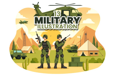 13 Military Army Force Illustration