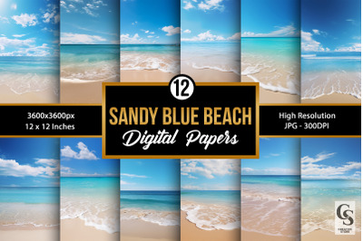 Summer Sandy Blue Beach Backgrounds